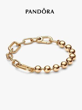 Pandora Gold Bead & Link Bracelet